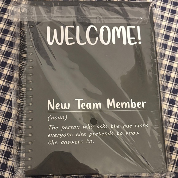 Black Welcome Notebook for New Team Members - Picture 2 of 5